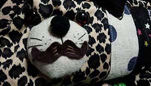 cute animal mulch pouch handmade dandy leoparda panther 可愛い アニマルポーチ ハンドメイド　ダンディー ヒョウ レオパード柄